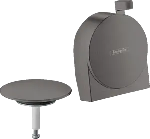 Внешняя монтажная часть сифона для ванны Hansgrohe Exafill S шлифованный чёрный хром 58117340, 1