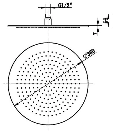 Лейка верхнего душа Villeroy&amp;Boch Universal хром TVC00000300061