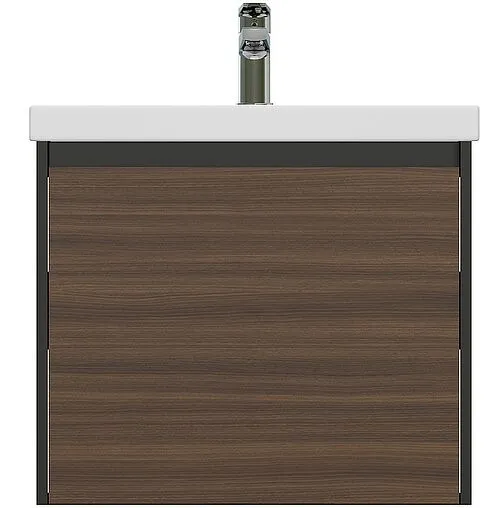 Тумба-умывальник подвесная Cersanit Grande 60 чёрный орех 64759+S-UM-COM60/1-w