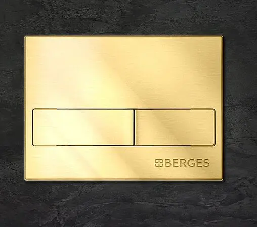 Клавиша смыва для унитаза BERGES Novum L9 040019 золото