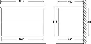 Тумба-умывальник подвесная BelBagno ETNA 100 Rovere Bianco ETNA-1000-2C-SO-WO-P+ Тумба-умывальник подвесная BelBagno ETNA 100 Rovere Bianco ETNA-1000-2C-SO-WO-P+, 2