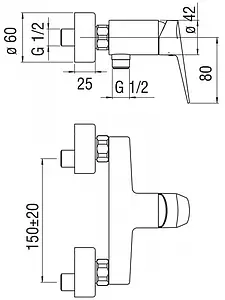 Смеситель для душа Nobili Blues хром BS101130CR Смеситель для душа Nobili Blues хром BS101130CR, 2