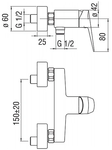 Смеситель для душа Nobili Blues хром BS101130CR