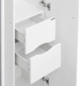 Шкаф-пенал двухстворчатый с бельевой корзиной Aquaton Симпл 55 белый 1A137403SL010 Шкаф-пенал двухстворчатый с бельевой корзиной Aquaton Симпл 55 белый 1A137403SL010, 4