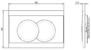Комплект 6 в 1 Jacob Delafon Aleo E21731RU-BL с кнопкой E36496-BL черный матовый, 3