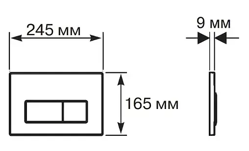 Клавиша смыва для унитаза Aquatek Slim KDI-0000022 кнопки/никель матовый, панель/белый глянцевый Клавиша смыва для унитаза Aquatek Slim KDI-0000022 кнопки/никель матовый, панель/белый глянцевый