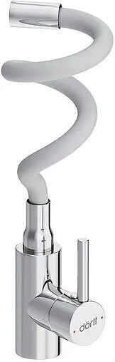 Смеситель для кухни с гибким изливом Dorff Logic белый D3007633