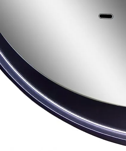 Зеркало с подсветкой Continent Planet black Led 70 с бесконтактным сенсором чёрный ЗЛП1188