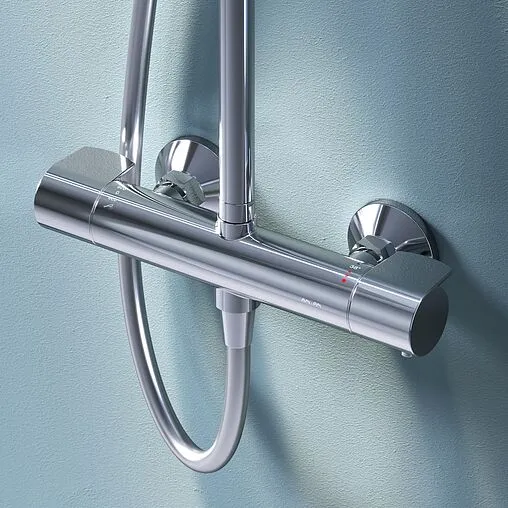 Душевая система с термостатом для душа Am.Pm X-Joy хром F0785A400 Душевая система с термостатом для душа Am.Pm X-Joy хром F0785A400