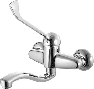 Смеситель для раковины хирургический настенный IDDIS хром CG53654C Смеситель для раковины хирургический настенный IDDIS хром CG53654C, 1