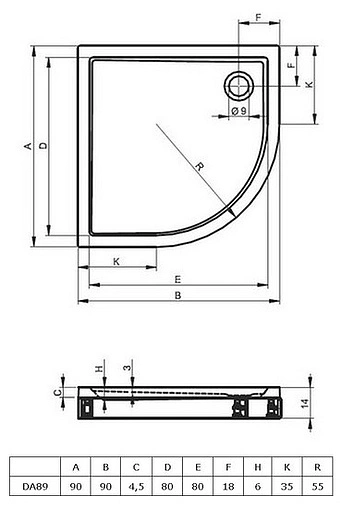 Поддон для душа Riho Davos 281 D002019005