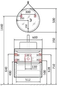 Зеркало на ремне с подсветкой Jorno Wood 50 коричневый Wood.02.50/ТК Зеркало на ремне с подсветкой Jorno Wood 50 коричневый Wood.02.50/ТК, 2