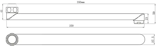 Излив длинный плоский 35см Lemark хром LM9473C