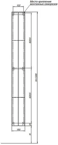 Полка Aquanet Магнум 130 чёрный матовый 00302227
