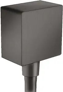 Шланговое подключение Hansgrohe FixFit Square шлифованный чёрный хром 26455340 Шланговое подключение Hansgrohe FixFit Square шлифованный чёрный хром 26455340, 1