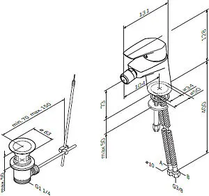 Смеситель для биде Am.Pm Gem хром F9083100, 2