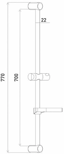 Душевая штанга Gross Aqua Optima хром GA108