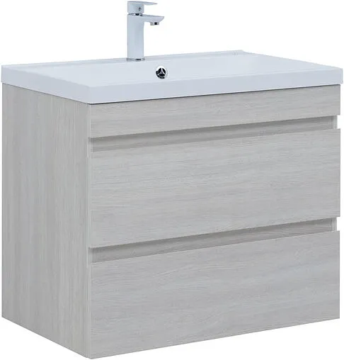 Тумба-умывальник подвесная Aquanet Нота New 75 дуб холден 00334204+00281221