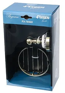 Мыльница Fixsen Bogema gold золото/белый с рисунком FX-78509G, 2