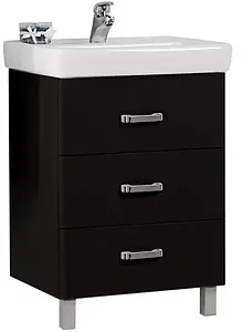 Тумба-умывальник напольная Aquaton Америна 60 M чёрный 1A1689K1AM950, 1