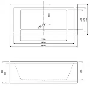 Ванна акриловая Cezares Plane 180x80 Ванна акриловая Cezares Plane 180x80, 2