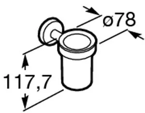 Стакан Roca Twin хром 816705001, 2