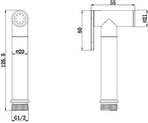 Гигиенический душ WHITECROSS Y gold золото BIDETTA-GL Гигиенический душ WHITECROSS Y gold золото BIDETTA-GL, 2
