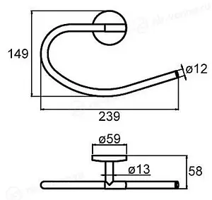 Полотенцедержатель Milardo Cadiss хром CADSM00M52, 2