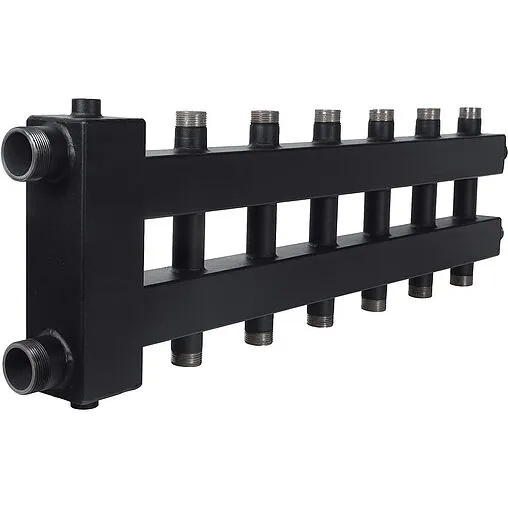 Распределительный коллектор 7 контуров с гидрострелкой 1½&quot;н x 1&quot;н Rommer RDG-0018-024037