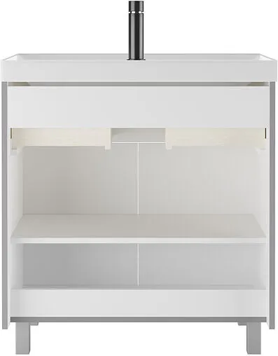 Тумба-умывальник напольная Домино Graffo 80 светло-серый DGr2416T+4670142930020