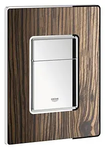 Клавиша смыва для унитаза Grohe Skate Cosmopolitan Wood 38849HR0 кнопки/хром глянцевый, рамка/макассар Клавиша смыва для унитаза Grohe Skate Cosmopolitan Wood 38849HR0 кнопки/хром глянцевый, рамка/макассар, 1