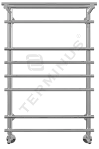Полотенцесушитель водяной лесенка Terminus Ватра с полкой П8 500х796 полированная сталь 4670030723246, 1