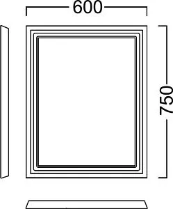 Зеркало с подсветкой Kerama Marazzi Pompei 60 белый PO.mi.60\WHT Зеркало с подсветкой Kerama Marazzi Pompei 60 белый PO.mi.60\WHT, 2