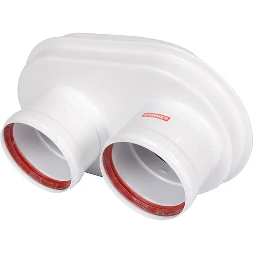 Адаптер разделительный Ø 60/100 x 80/80мм (алюм.) Rommer RCA-8080-250002