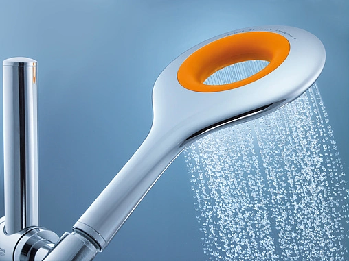 Лейка ручного душа Grohe Rainshower Icon хром/оранжевый 27444000 Лейка ручного душа Grohe Rainshower Icon хром/оранжевый 27444000