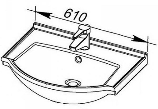Раковина Aquanet Аква 60 белый 00183022