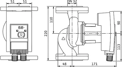 Насос циркуляционный Wilo Yonos MAXO 32/0.5-10 2210113 Насос циркуляционный Wilo Yonos MAXO 32/0.5-10 2210113