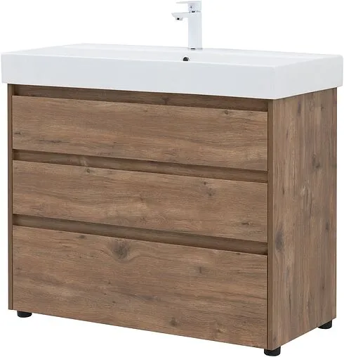 Тумба-умывальник напольная Aquanet Nova Lite 100 дуб рустикальный 00302480+