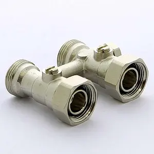 Узел нижнего подключения радиатора с байпасом прямой ¾&quot;ек x ¾&quot;ек Tiemme 3390007, 5