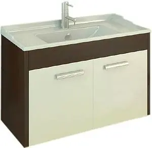 Тумба-умывальник подвесная Comforty Барселона 70П белый/венге 00003128161CF Тумба-умывальник подвесная Comforty Барселона 70П белый/венге 00003128161CF, 1