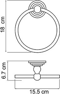 Полотенцедержатель Wasserkraft Ammer никель 7060 Полотенцедержатель Wasserkraft Ammer никель 7060, 3