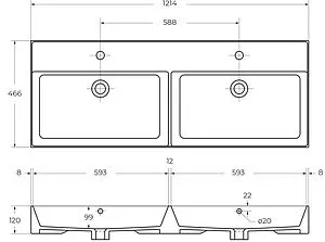 Раковина Cezares MOLVENO 46 120 белый CZR-MIL-120-2-LVB, 2