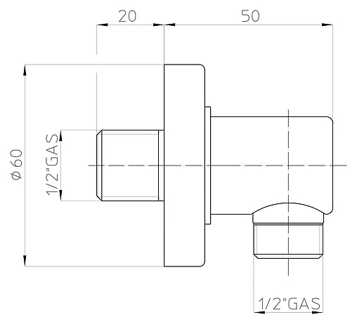 Шланговое подключение Bossini хром V00228.030 Шланговое подключение Bossini хром V00228.030