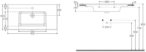 Раковина ISVEA SistemaT 91 белый 10SL50091SV