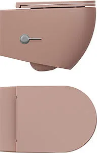 Унитаз подвесной безободковый с функцией биде и встроенным смесителем ISVEA Infinity лососевый 10NFS1005I-2S Унитаз подвесной безободковый с функцией биде и встроенным смесителем ISVEA Infinity лососевый 10NFS1005I-2S, 3