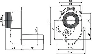 Сифон для писсуара AlcaPlast AG210901240, 2