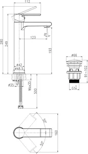 Смеситель для раковины Cersanit Brasko хром 63024, 2