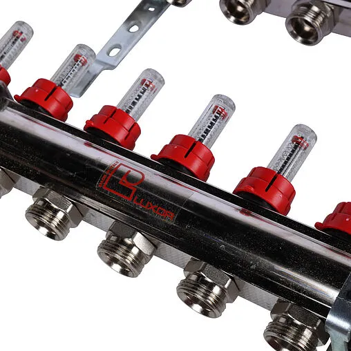 Группа коллекторная с расходомерами 6 отводов 1&quot;в/в x ¾&quot;ек Luxor CD 477/6 15662706N