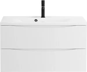 Тумба-умывальник подвесная BelBagno MARINO 110 Bianco Opaco MARINO-1100-2C-SO-BO-P+BB1100/450-LV-MR-PR, 1