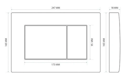 Инсталляция для подвесного унитаза Set 3 в 1 BERGES Atom 410 040331 с кнопкой хром глянцевый